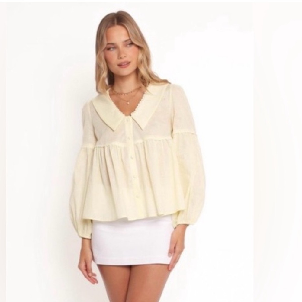 Petal & Pup Light Yellow Blouse